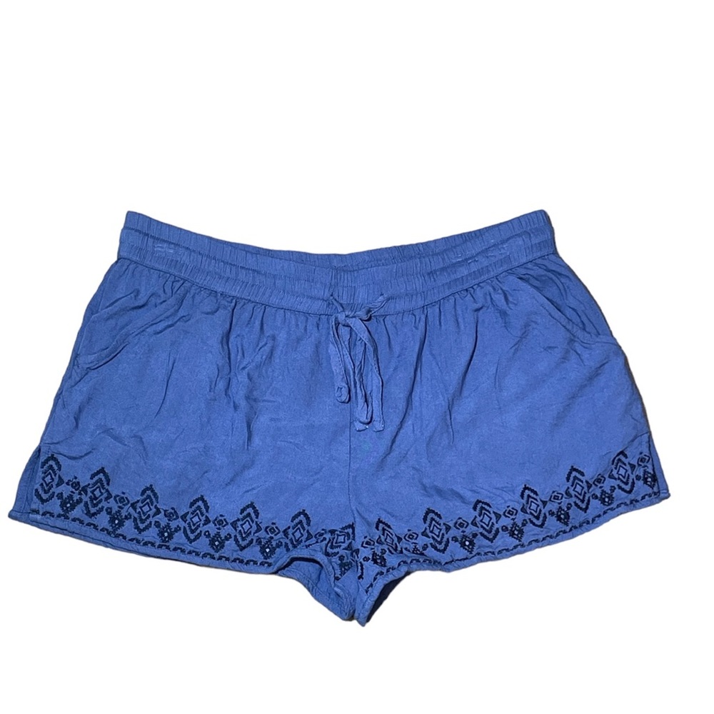 BLUE AZTEC BEACH SHORTS - Picture 1 of 2